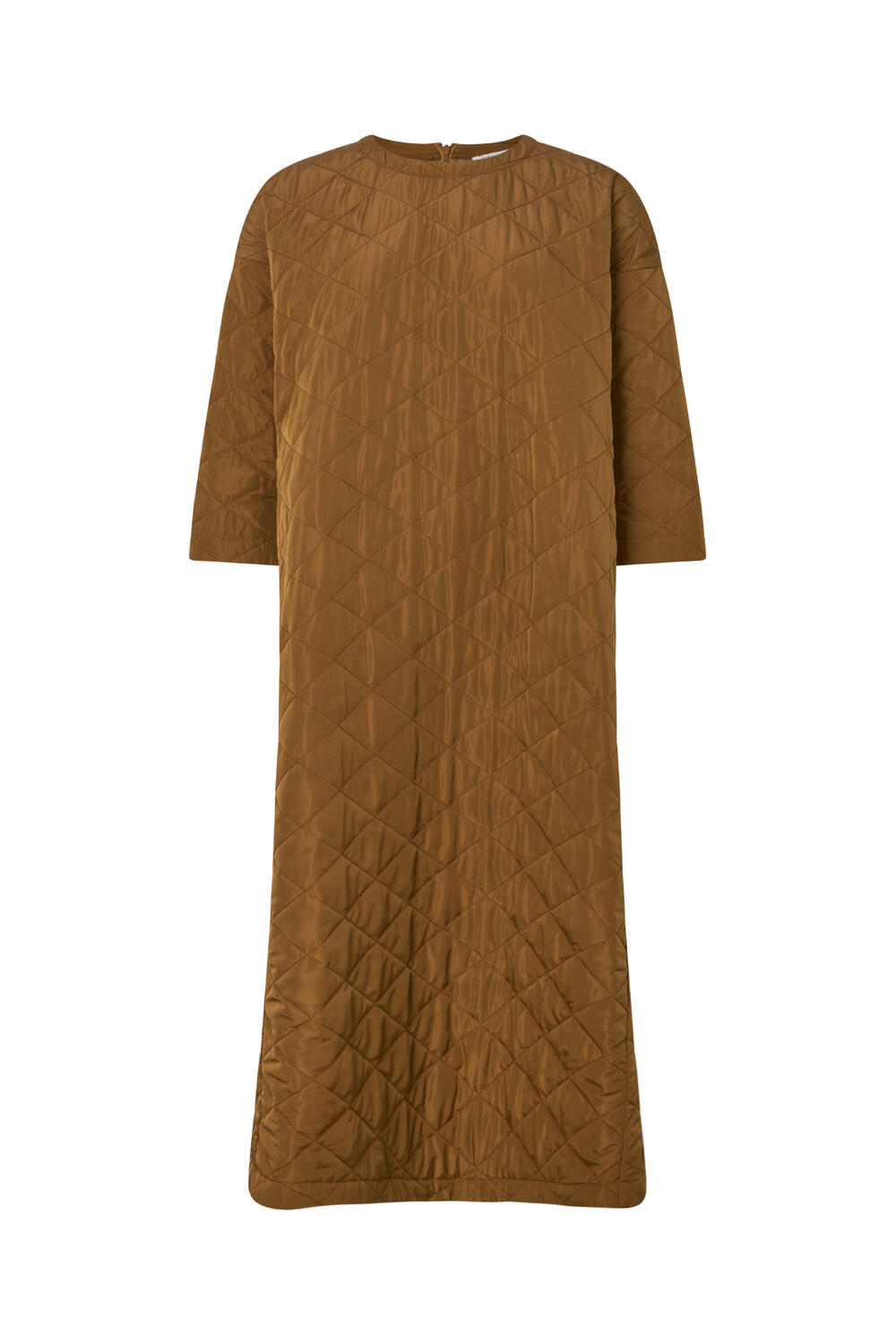 Pamala Tech quilted kjole - Chestnut